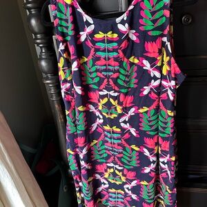 Crown & Ivy Pink Blue Sleeveless Midi Sundress